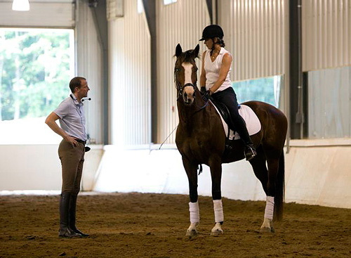 Julie at Spanish Riding School  Clinic