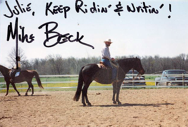 Keep riding and writin' from Mike Beck