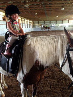 Synchrony's youngest rider Jeda on Violet